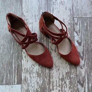 Eileen-Fisher 2” Block Heel Suede Pump Shoes